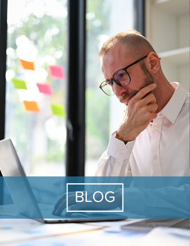 Blog thumbnail image - man at a computer thinking